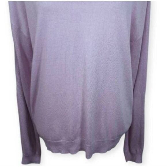 I.N.C. INTERNATIONAL CONCEPTS COLD ELBOW LAVENDER SWEATER ELBOW CUTOUT SZ.M EUC. - Picture 4 of 8